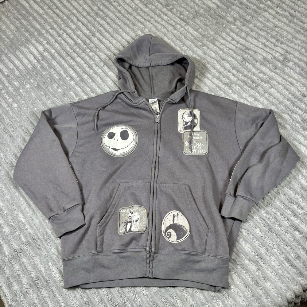 Disney Tim Burton's Nightmare Before Christmas Women's Multi-Patch Hoodie Large‎